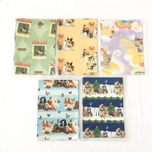 Dog & Cat Gift Wrap Wrapping Paper Huge Lot of 78 Items, HSUS, ASPCA, WWF