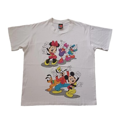 Vtg Disney Parks Mickey Mouse Men T Shirt L White Twilight Zone Tower of Terror