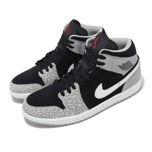 Мужские кроссовки Nike Air Jordan 1 Mid SE Elephant Toe Black AJ1 Casual Lifestyle DM1200-016