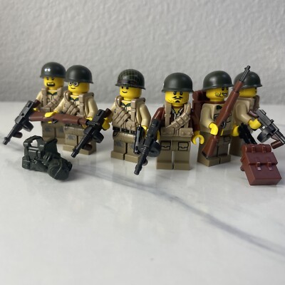 lego ww2 us camo soldier american gi infantry d day w3 guns free brickarms 355005457948