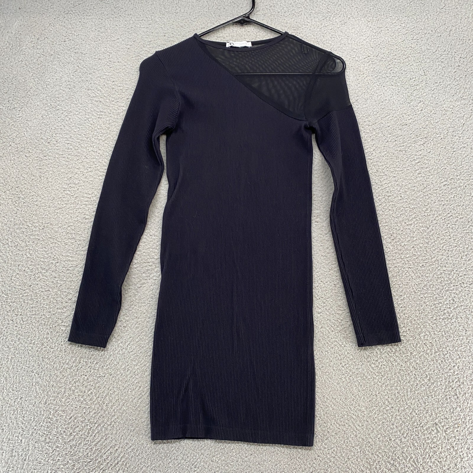 Zara Dress Womens XS / Small Mesh Shoulder Long Sleeve