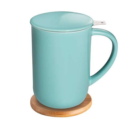 Mug With Infuser And Lid Teaware With Filter And Coaster Loo