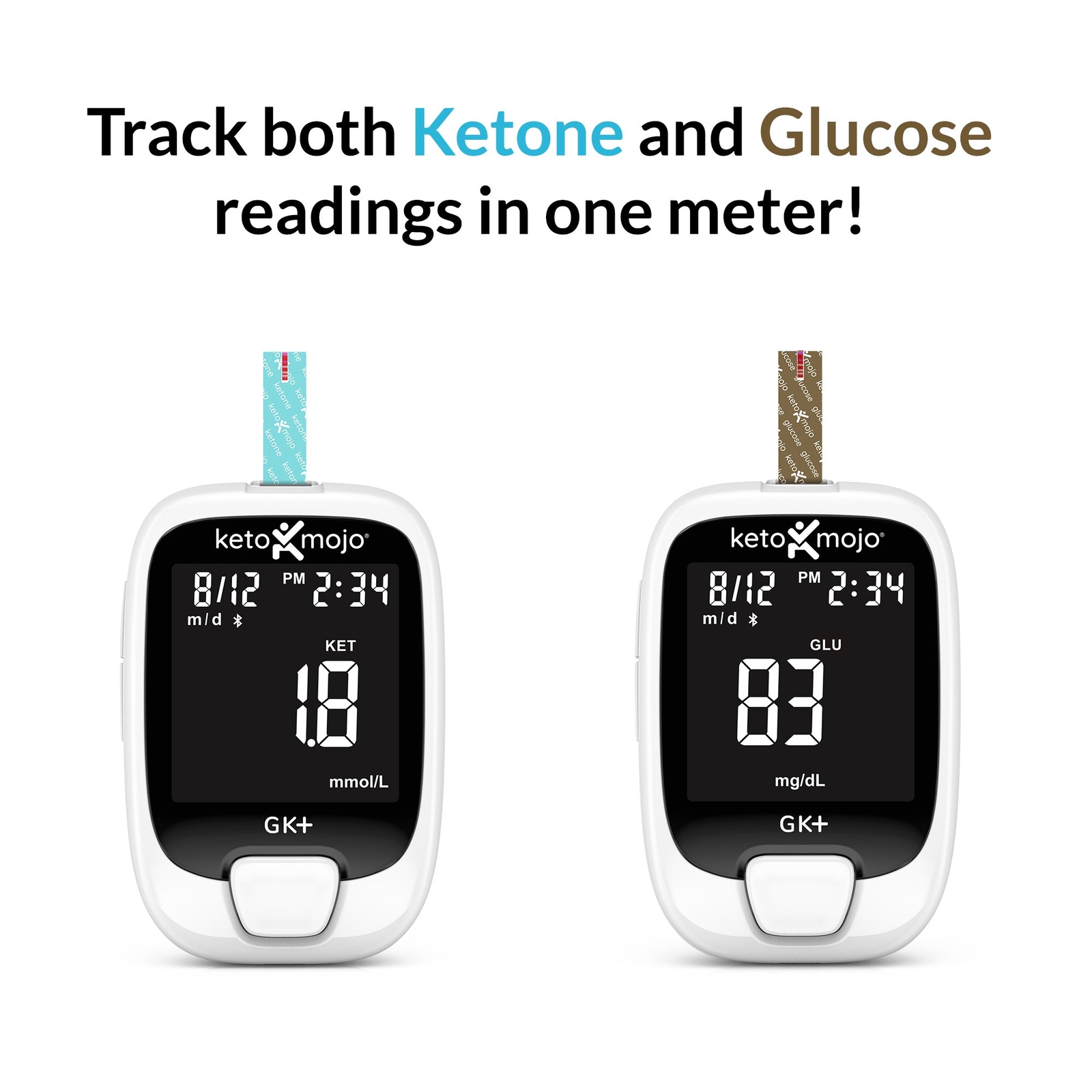 Keto-Mojo GK+ Blood Glucose & Ketone Basic Meter Kit  - Official Company Listing