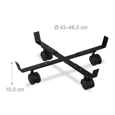 Pflanzenroller verstellbar Pflanzroller Bremse Blumenroller Gefäßroller 2er Set