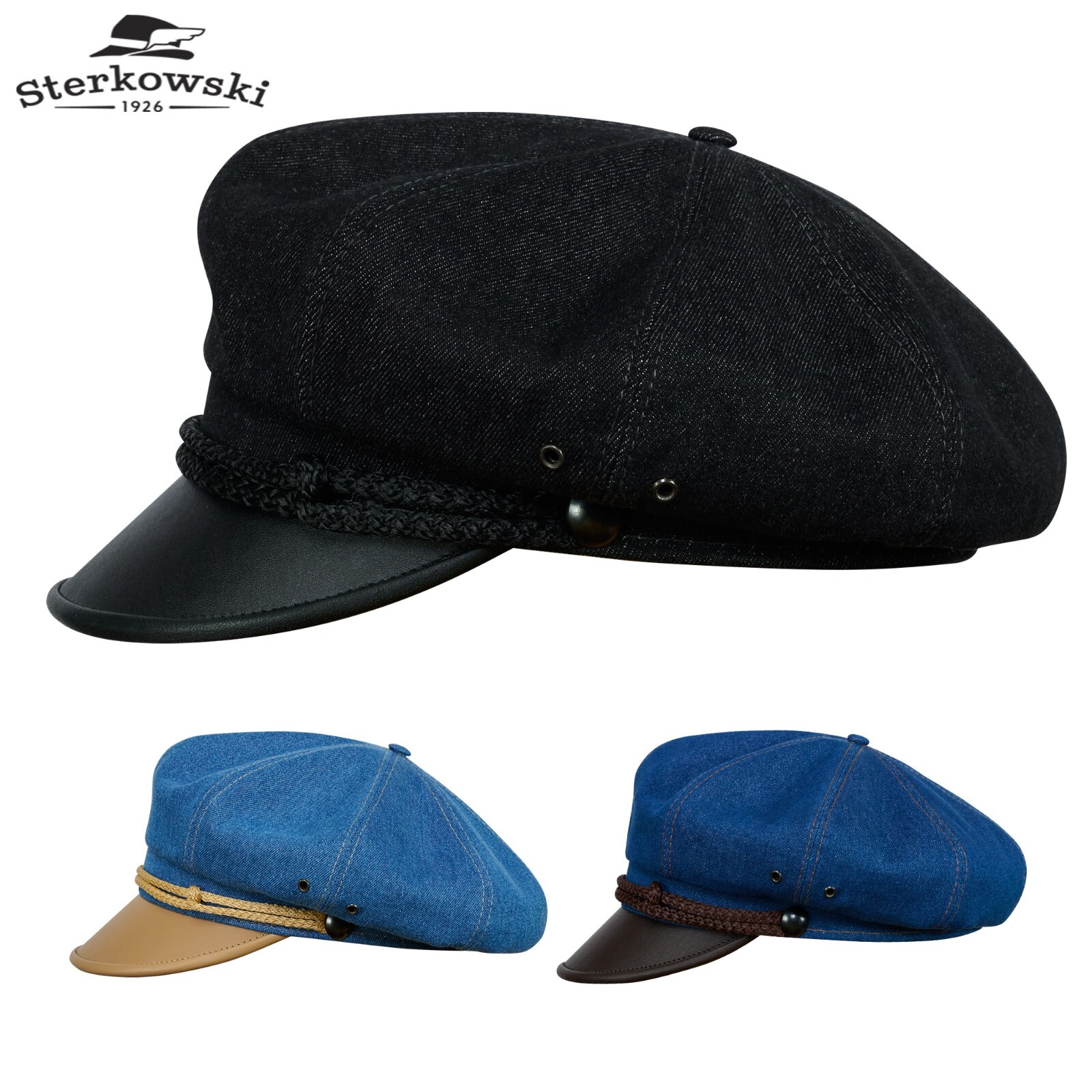 Sterkowski HARLEY Denim Cotton Vintage Motorcyclist Hat