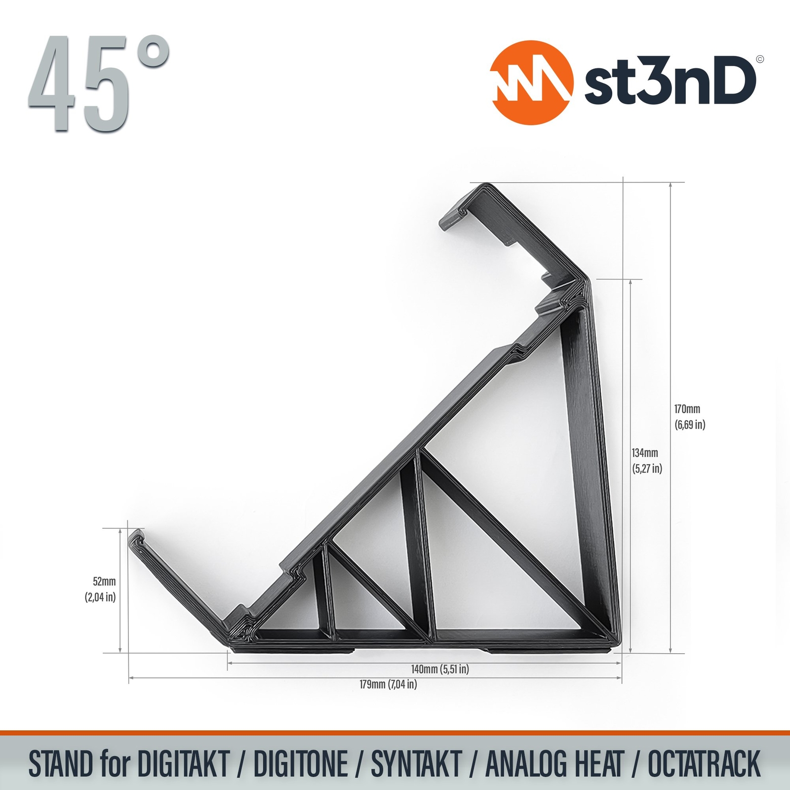STAND for ELEKTRON Digitakt / Digitone / Syntakt / Analog Heat Mk1 & Mk2 /