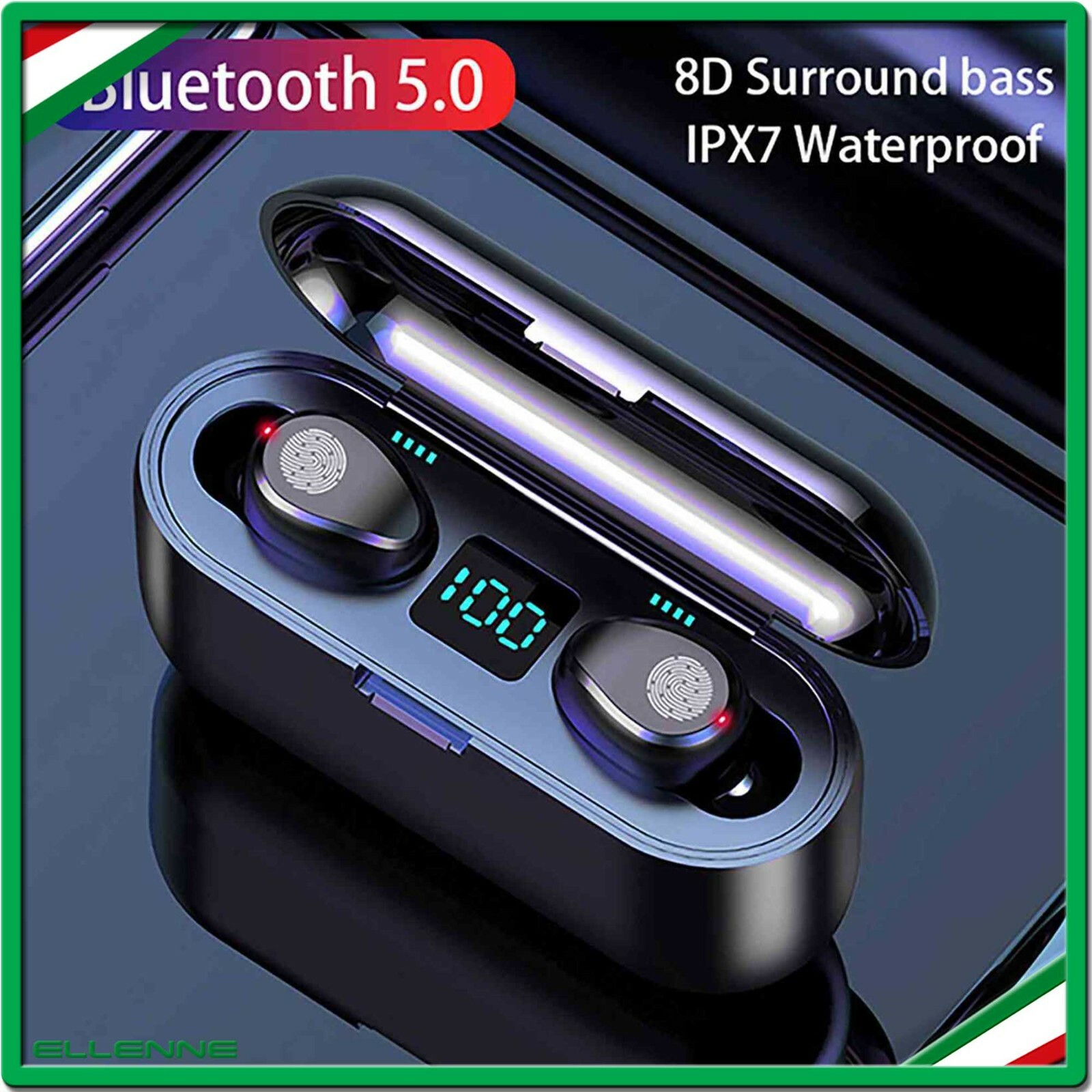 ✅ AURICOLARI CUFFIE BLUETOOTH 5.0 WIRELESS F9 TWS SPORT HUAWEI XIAOMI SAMSUNG ✅
