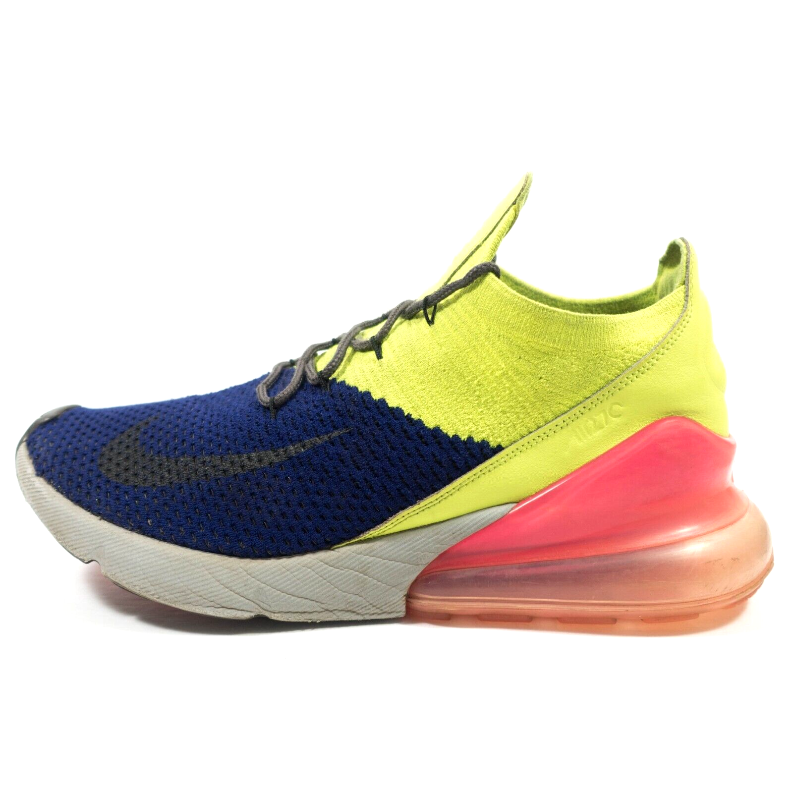 Nike air max 27 flyknit blue yellow best sale
