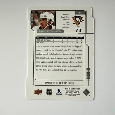 2020 Upper Deck MVP #104 Pierre-Olivier Joseph Prospects Colors & Contours 079/250