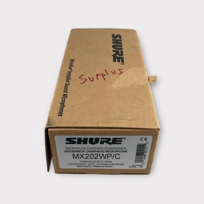Shure MX202WP/C MX202 Microflex Cardioid Overhead Microphone 4'' Gooseneck - NEW