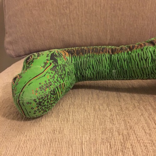 Vintage 1992 Applause Green Brontosaurus Dinosaur Stuffed Toy 18