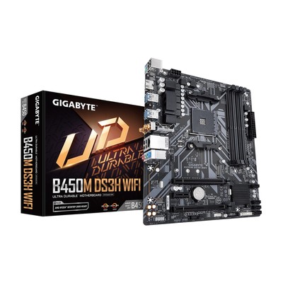 Gigabyte B450M DS3H WiFi (AM4//AMD/B450/mATX/SATA 6GB/s/USB 3.1/HDMI/Wifi/DDR...