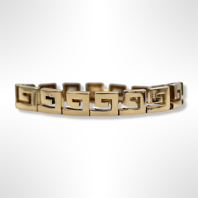 Gold greek key link on sale bracelet