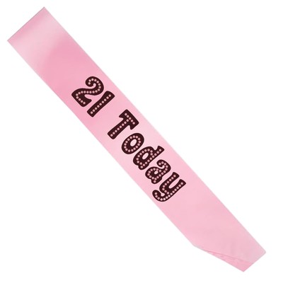 Sash D'anniversaire Rose Miss Behave Avec Écriture Noire - Choisissez Le Design