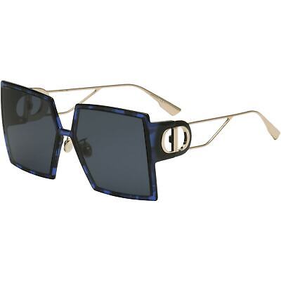 Pre-owned Dior Large Blue & Black Havana Sunglasses, “30 Montaigne”