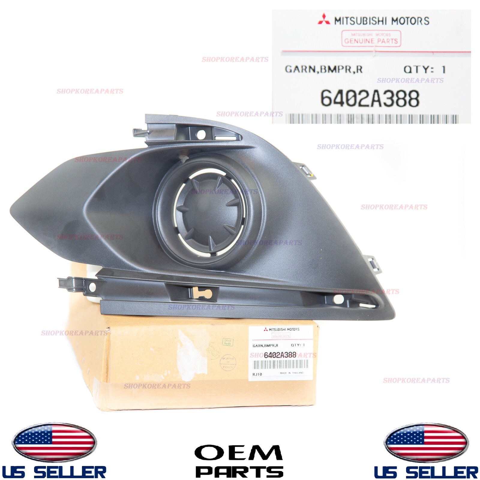 Genuine Front Bumper Fog Lamp Cover RIGHT Passenger ⭐OEM⭐ Mirage