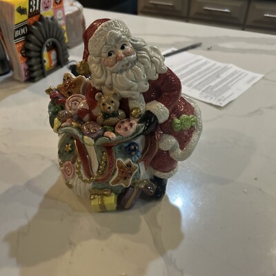 Fits And Floyd Jolly Ole St Nick Candy Bowl 