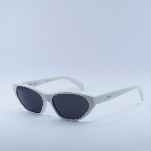 Pre-owned Celine Cl40251u 25a Shiny Ivory/smoke 57-15-140 Sunglasses Authentic In Gray
