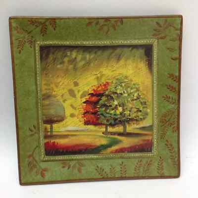 DECORATIVE SQUARE PLATE Print CNI By Art In Motion Artist Jill Schultz McGannon