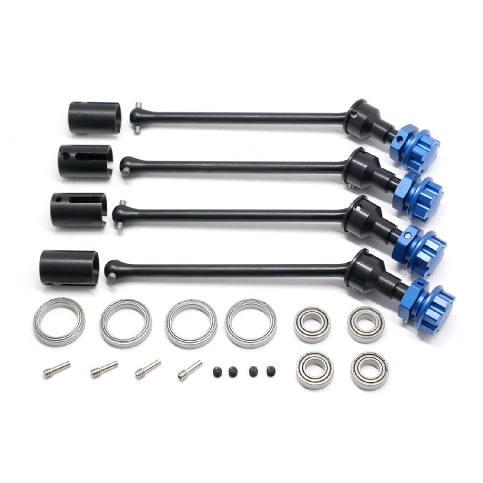 4Pcs For 1/10 Traxxas MAXX Widemaxx RC Car 8996X Steel Extended Drive Shaft CVD