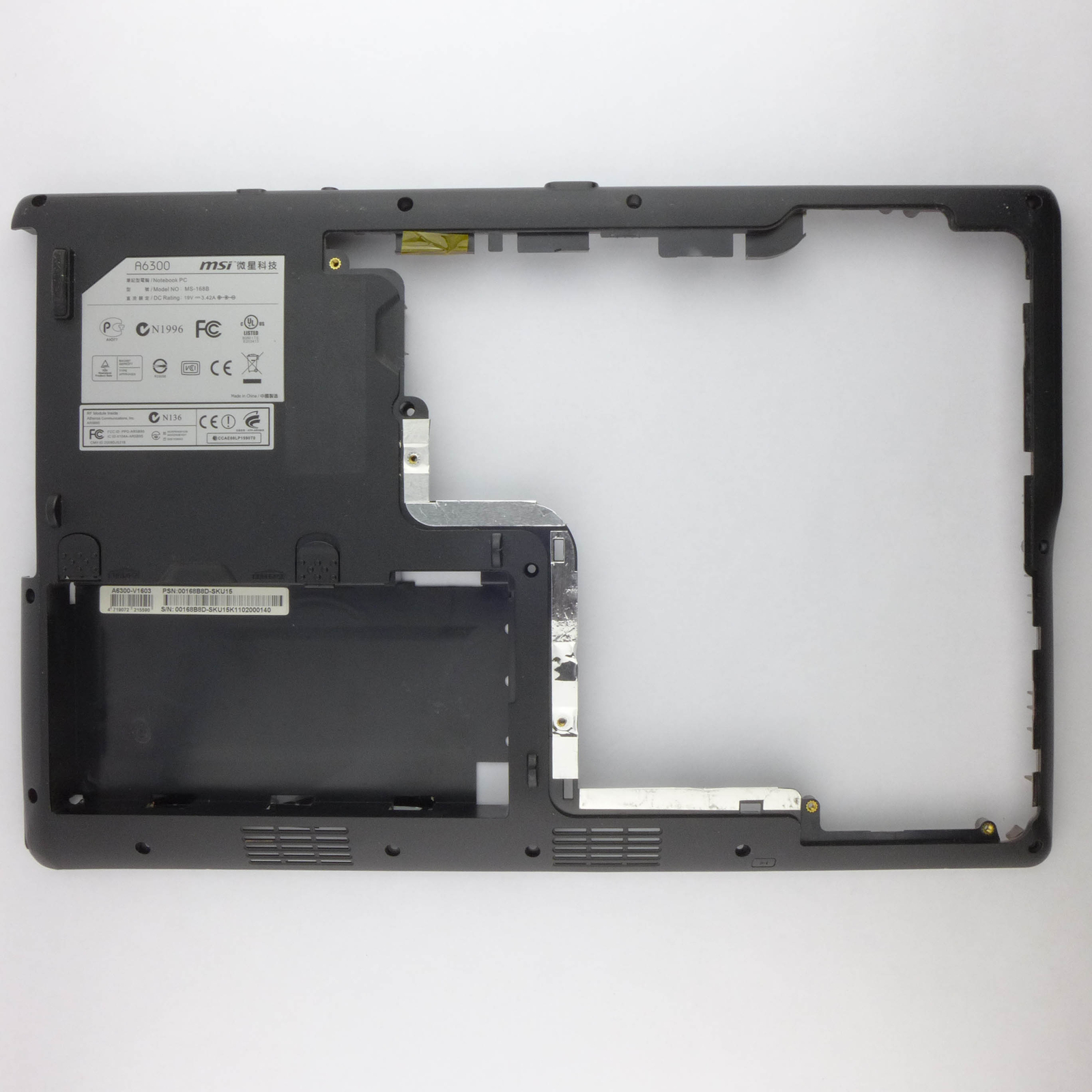 ORIGINAL MSI A6300 MS-168B Gehäuseunterschale  Gehäuse  bottom case base ✅