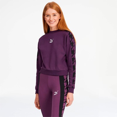 

Толстовка с круглым вырезом Puma Trend Aop женская фиолетовая 59673025, Фиолетовый