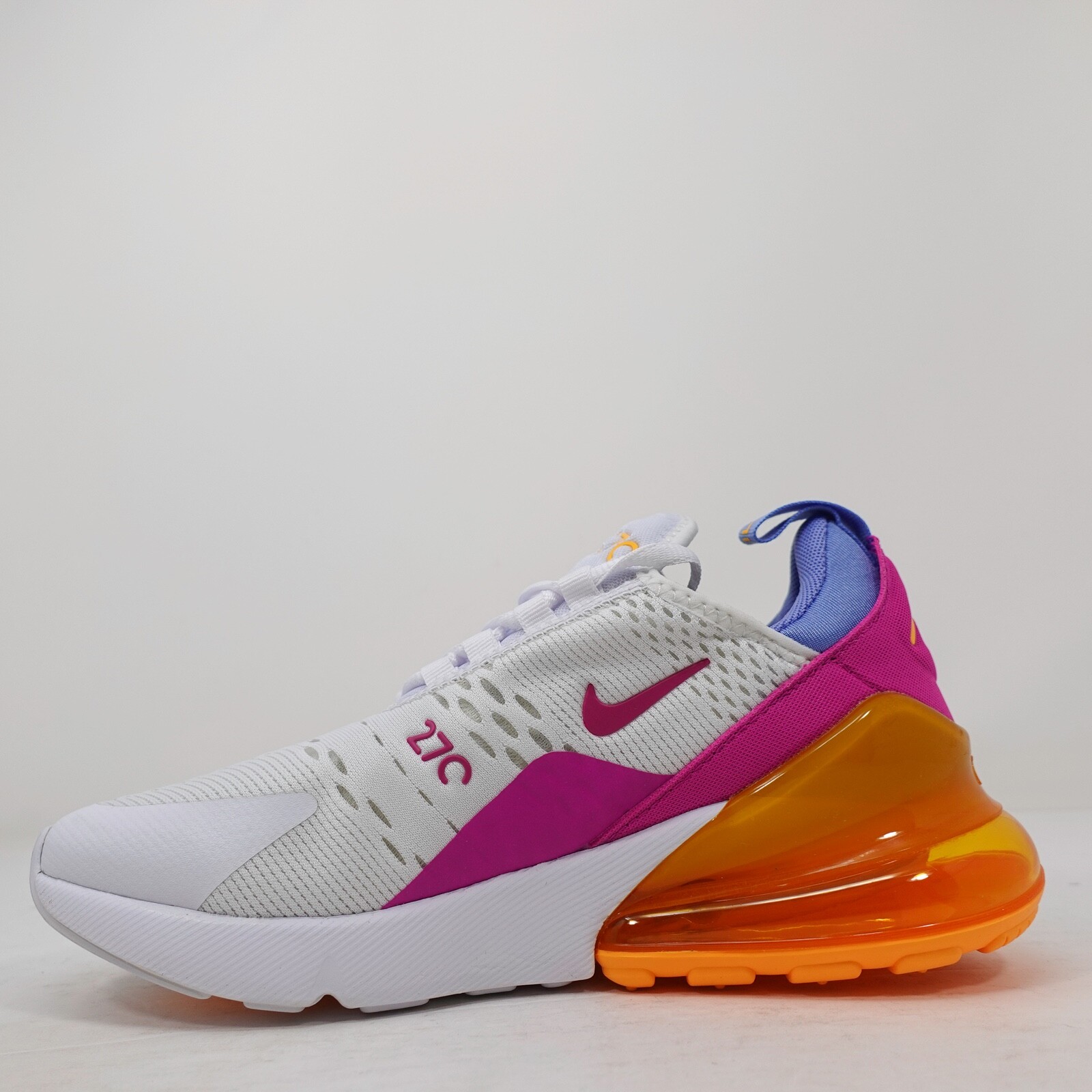 orange pink and blue air max 270