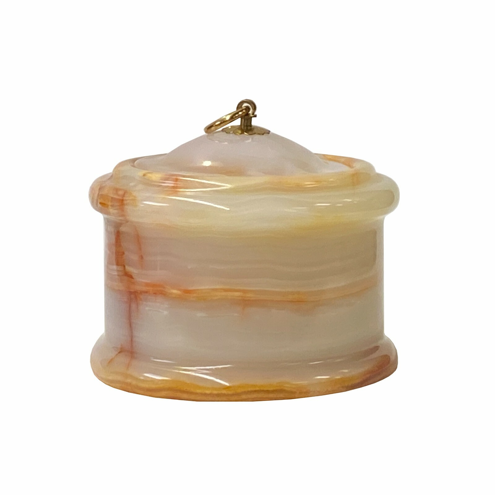 Chinese Off white Brown Color Stone Carved Container Display ws1684S Chinese Off white Brown Color Stone Carved Container Display ws1684S