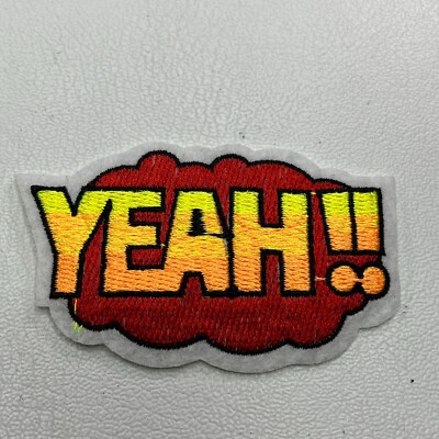 Cartoon Comic Style YEAH! Fun Word Patch M012