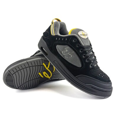 Es Footwear - Creager - Black/Grey Reissue Skateboarding Shoes MENS SIZE 13.0