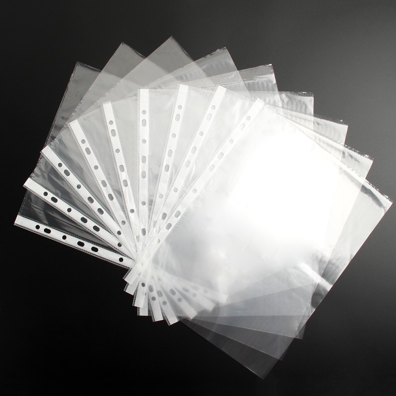 punched plastic folder