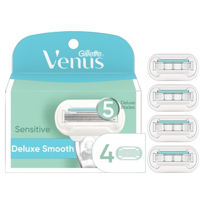Venus Deluxe Smooth Sensitive Women's Razor Blade Refills, 4 Count    US