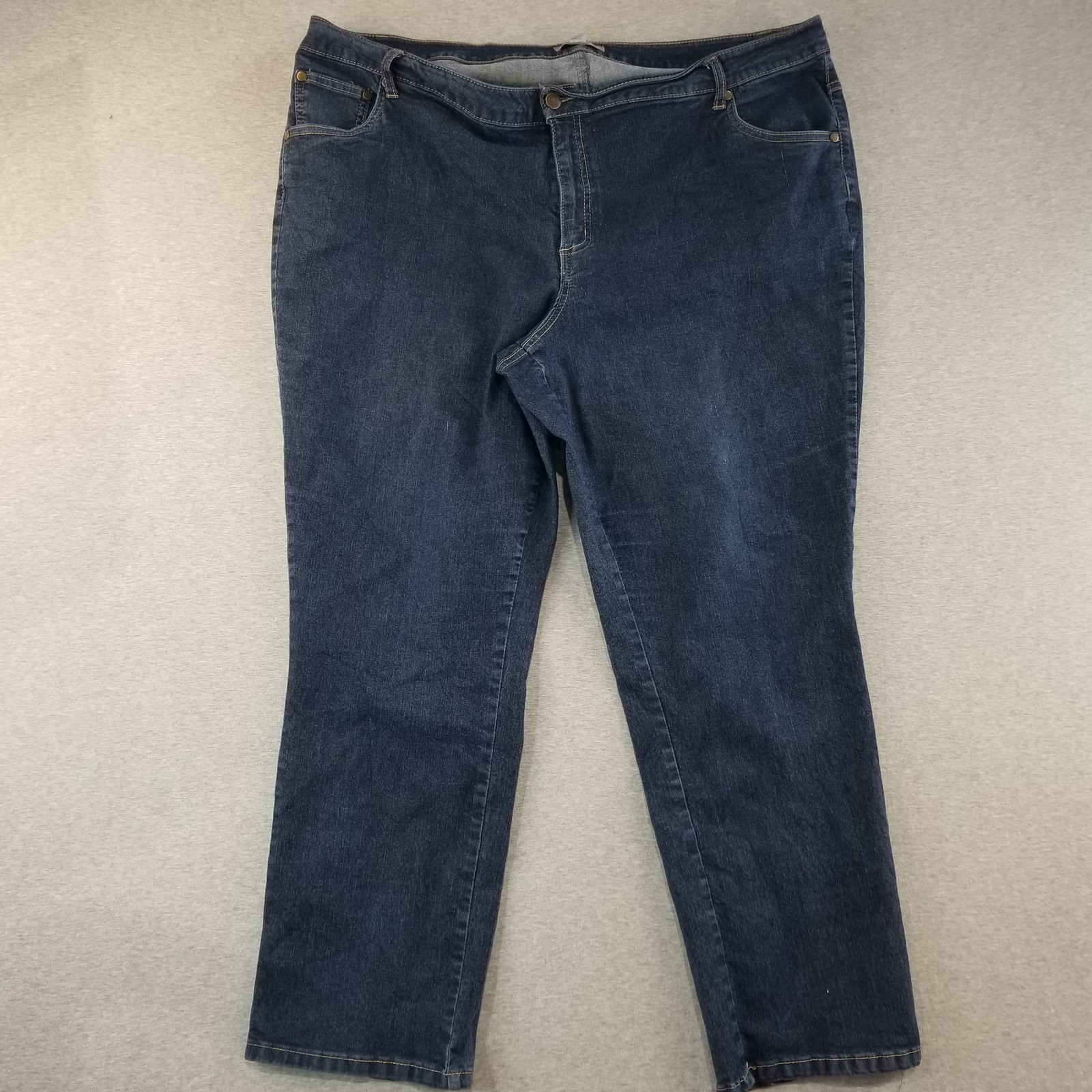 Woman Within Jeans Women's Sz 24w DarkWash Normcore Cute Stylish Comfy Nice