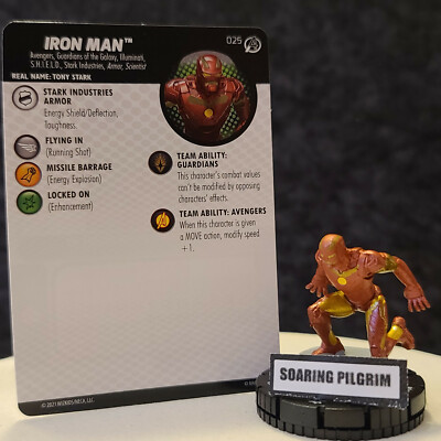 IRON MAN - 025 - UNCOMMON Avengers Fantastic Four EMPYRE Heroclix #25