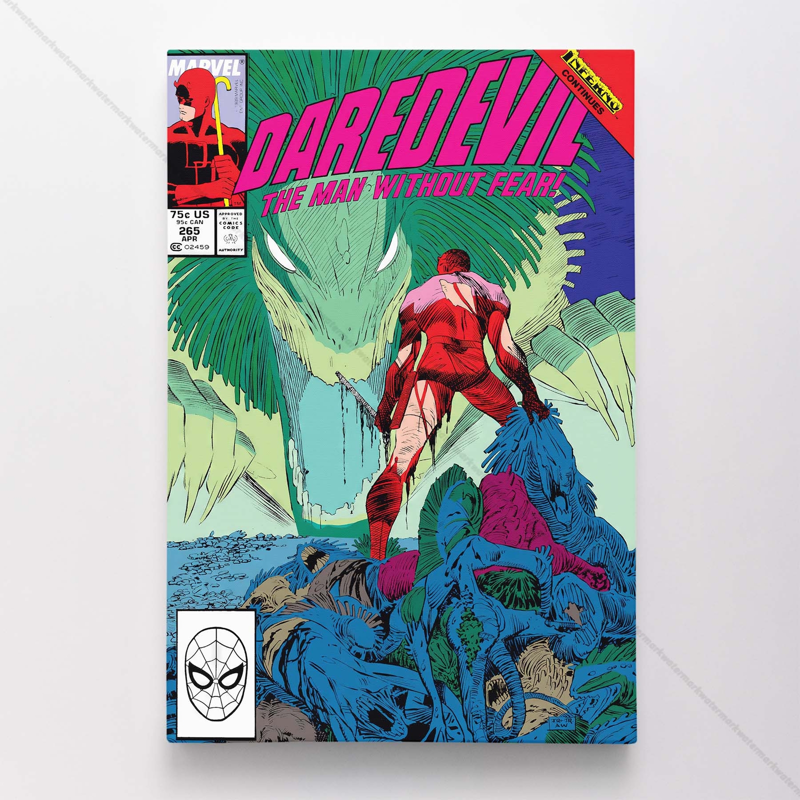 Daredevil Poster Canvas Vol 1 #265 Comic Book Art Print