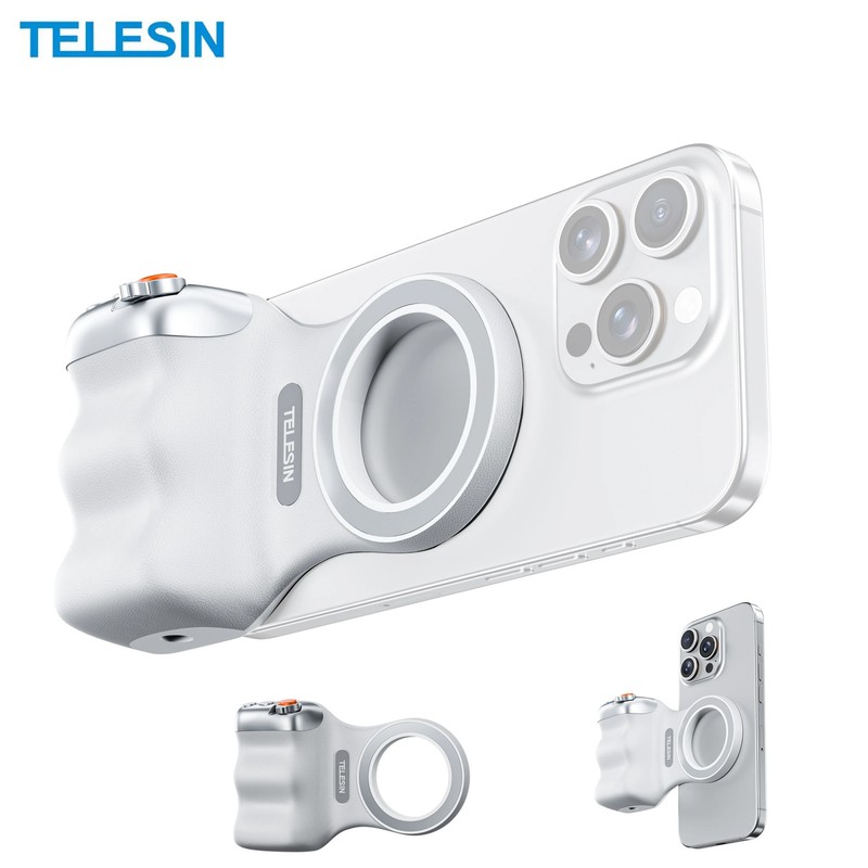 TELESIN Fun Shot Magnetic Grip Shooting Aid Remote Control Handle for iPhone13 1