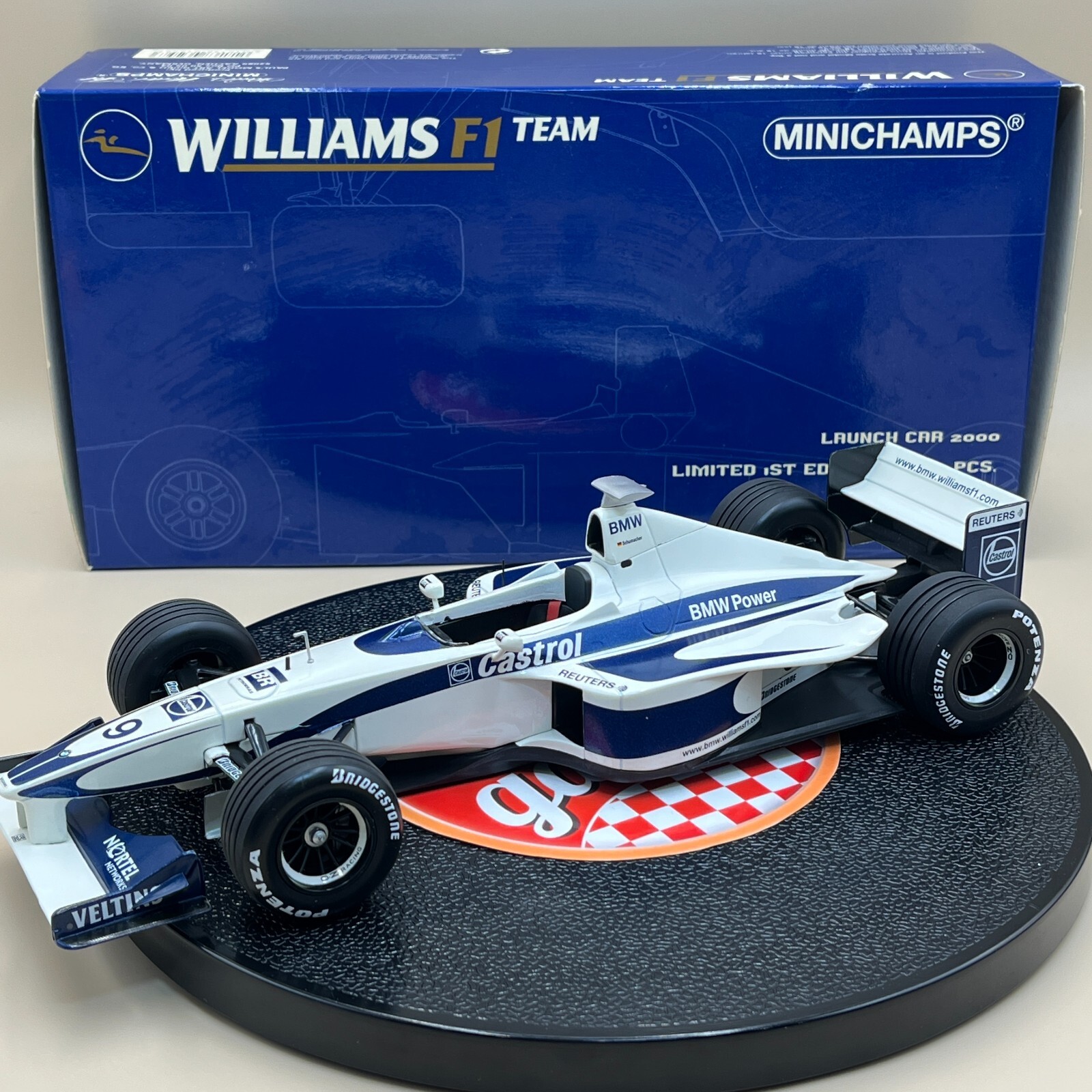 MINICHAMPS 1/18 Williams BMW Power Launch Car #9 2000
