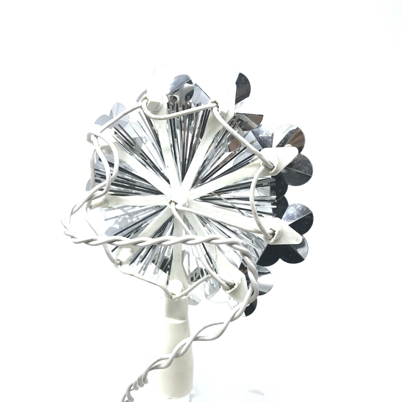 VINTAGE CHRISTMAS TREE LIGHTED JEWELED TOPPER 10 MULTI COLOR LIGHTS IN EUC!