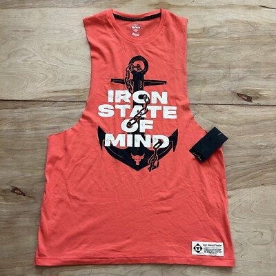 Under Armour Project Rock UA Iron State of Mind Muscle Tank Shirt Men's L Loose