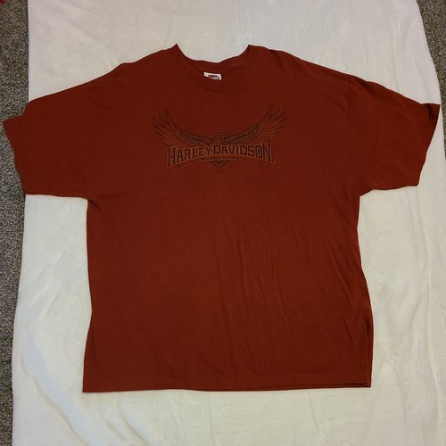 HARLEY-DAVIDSON Tシャツ CHUNKY RIVER Harley Davidson Mens 2XL Burgundy Tshirt Chunky River