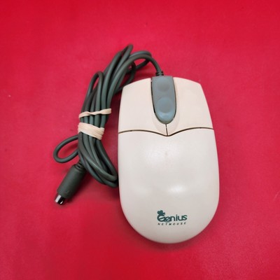 Genius NetMouse, Vintage Beige & Green PS/2 PC Mouse