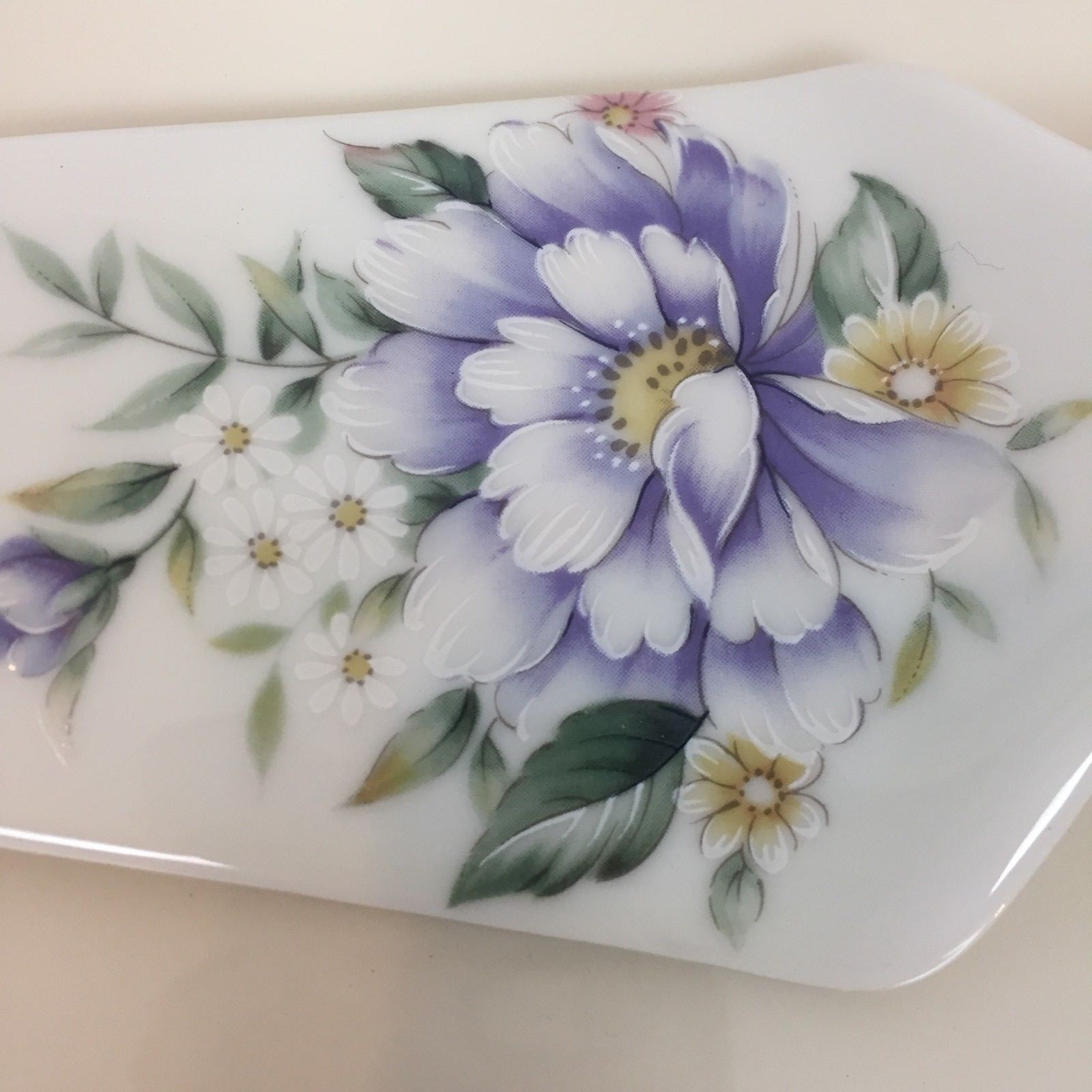 Andrea By Sadek Gold Edge Floral Cake Plate Server Set Japan