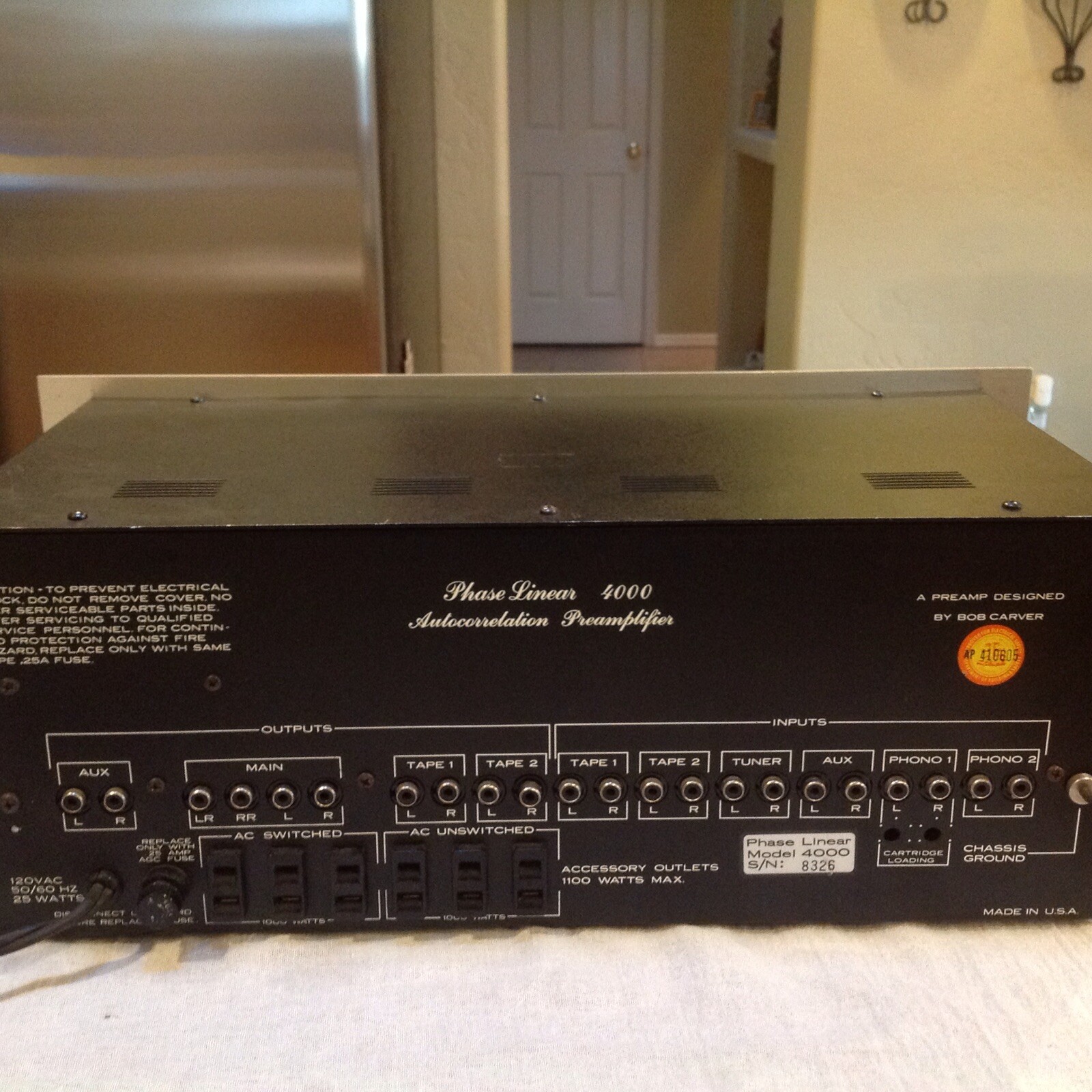 Phase Linear 4000  Autocorrelation preamplifier