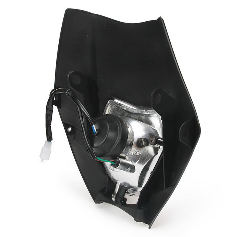 Black REC REG Headlight For KTM 125 200 250 300 EXC 450 400 ENDURO MX TRAIL BIKE
