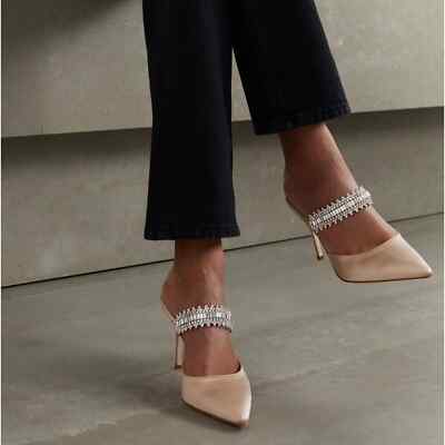 princo✩MANOLO BLAHNIK MANOLO BLAHNIK Campari 105 grosgrain-trimmed patent-leather