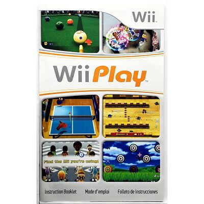 (Manual Only) Play - Nintendo Wii Excellent Original Instruction Booklet Game