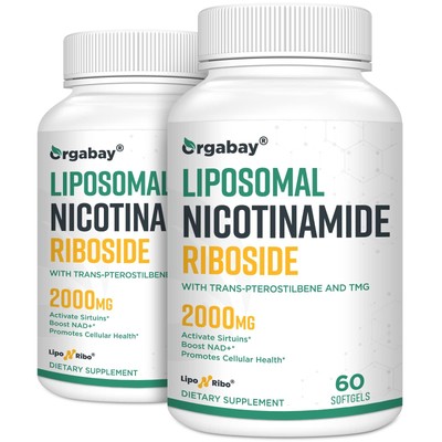 Orgabay Liposomal Nicotinamide Riboside 2000 MG with TMG and Pterostilbene, B...