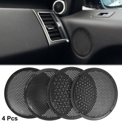 4pcs 8 Inch Universal Speaker Grills Cover Mesh Guard Protective Case Black