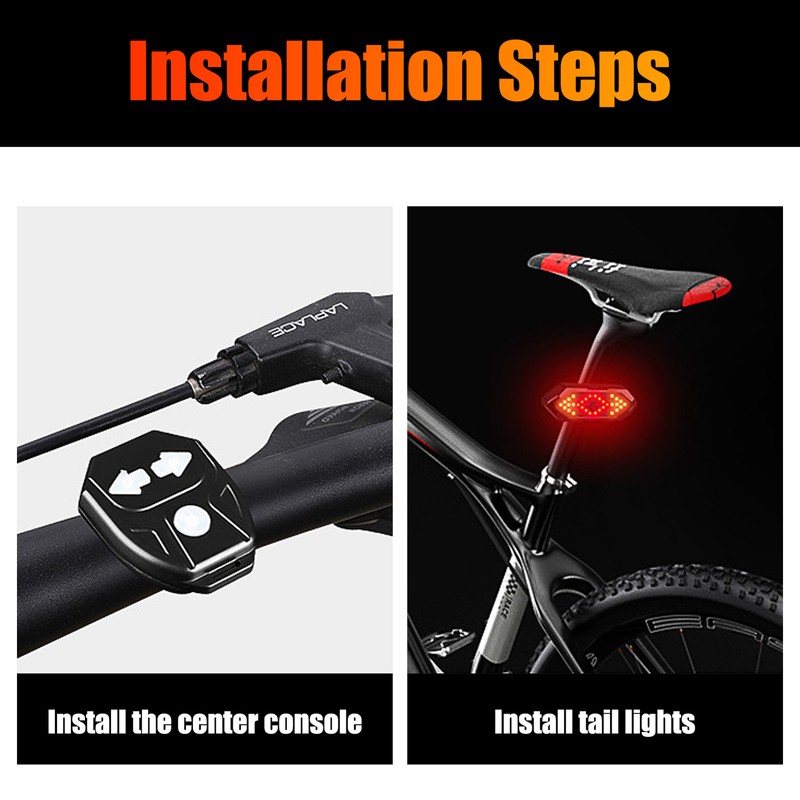ABS Bicycle Tail Light Helmet Light Gravity Induction RC Steering Warning Light