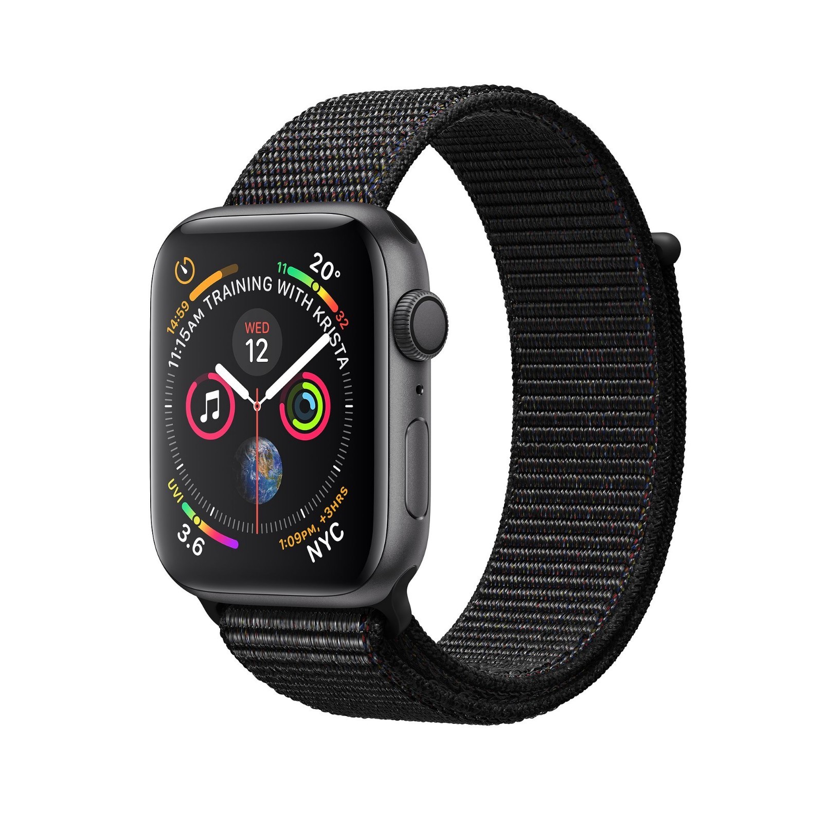 NUEVO Apple Watch Series 4 GPS 44mm Space Gray Aluminium Black Sport Loop MU6E2